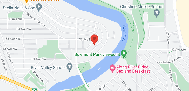 map of 5848 BOWWATER Crescent NW